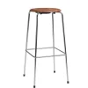 Fritz Hansen Dot Høj Barstol m. 4 ben, valnød finer af Arne Jacobsen> Barstole