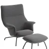 Muuto Doze Lounge Chair inkl. Fodskammel, ocean 80 fra> Fodskamler|Lænestole
