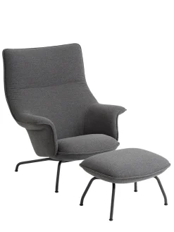 Muuto Doze Lounge Chair inkl. Fodskammel, ocean 80 fra> Fodskamler|Lænestole