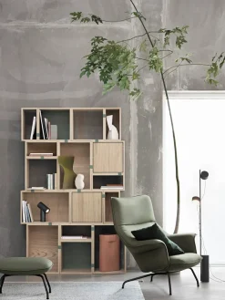 Muuto Doze Lounge Chair inkl. Fodskammel, ocean 80 fra><noscript><img width=