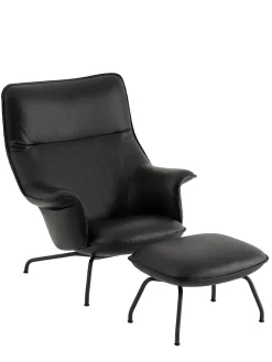 Muuto Doze Lounge Chair inkl. Fodskammel, ocean 80 fra><noscript><img width=