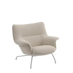 Muuto Doze Lounge Chair, Low Back, Refine Leather Cognac, Tube base fra> Lænestole