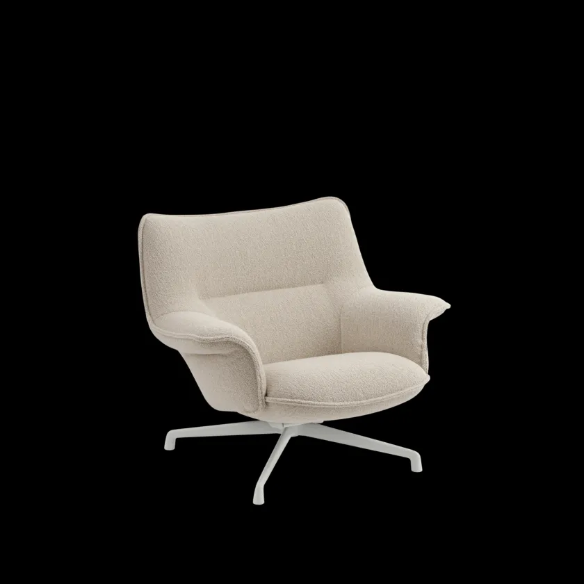 Muuto Doze Lounge Chair, Low Back, Heath tekstil, Tube base fra> Lænestole