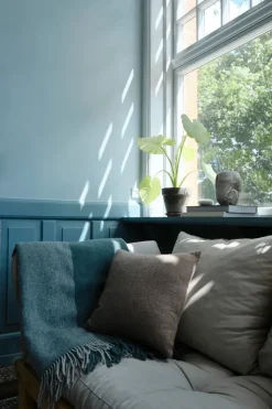 Silkeborg Uldspinderi Drejø Plaid, aqua fra><noscript><img width=