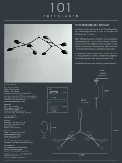 101 Copenhagen Drop Chandelier, bronze fra><noscript><img width=