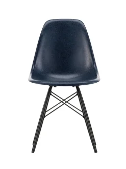 Vitra Eames Fiberglass Chair DSW, sortlakeret ahorn fra> Spisebordsstole