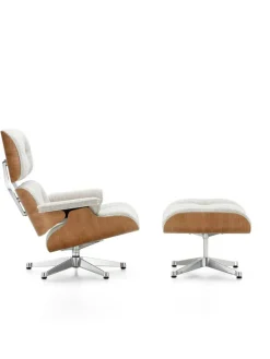 Vitra Eames Lounge Chair inkl. Fodskammel, valnød/Nubia fra><noscript><img width=