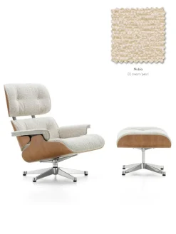 Vitra Eames Lounge Chair inkl. Fodskammel, valnød/Nubia fra><noscript><img width=