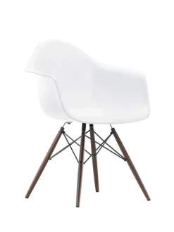 Vitra Eames Plastic Armchair DAW, mørkbejdset ahorntræ fra> Spisebordsstole