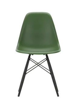 Vitra Eames Plastic Side Chair DSW, sortlakeret ahorntræ fra> Spisebordsstole