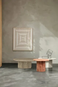 GUBI Epic Coffee Table Ø60 cm, travertine fra> Sofaborde