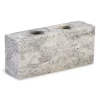 Wabi Sabi Nordic Epode Lysestage 14 cm, travertin silver fra> Gaver Til Hende|Kalenderlys & Julelysestager