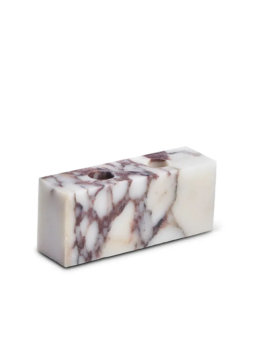 Wabi Sabi Nordic Epode Lysestage, calacatta violetta fra> Gaver Til Hende|Kalenderlys & Julelysestager