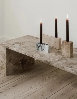 Wabi Sabi Nordic Epode Lysestage, calacatta violetta fra> Gaver Til Hende|Kalenderlys & Julelysestager
