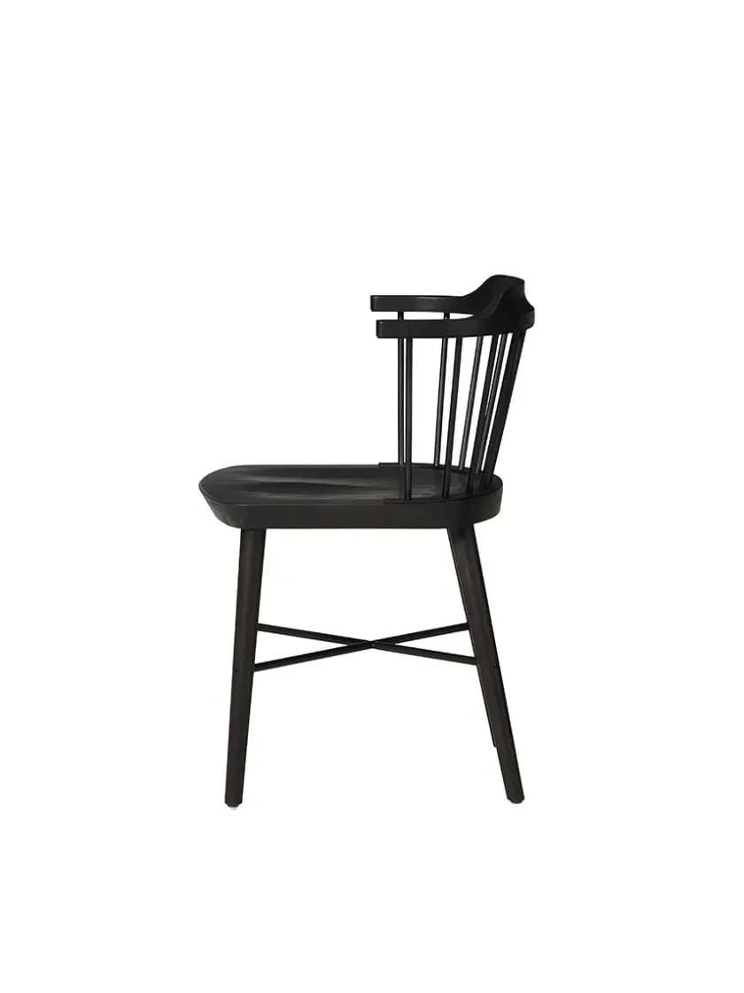 Stellar Works Exchange Dining Chair, black oak fra> Spisebordsstole
