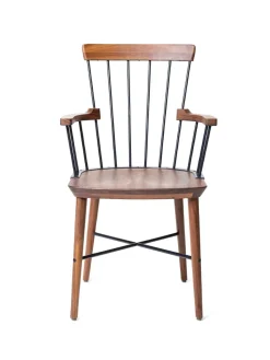 Stellar Works Exchange Highback Chair, walnut fra> Spisebordsstole