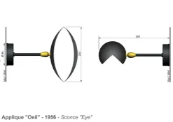 Editions Serge Mouille Eye Small Wall Lamp af Serge Mouille><noscript><img width=