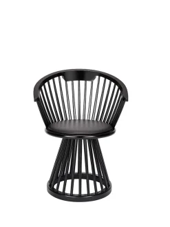Tom Dixon Fan Dining Chair, black fra> Spisebordsstole