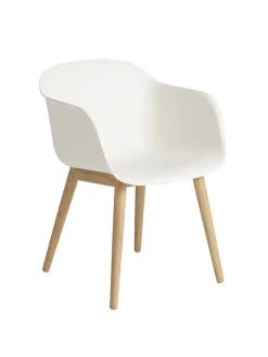 Muuto Fiber Armchair, wood fra> Spisebordsstole