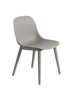 Muuto Fiber side chair wood fra> Spisebordsstole