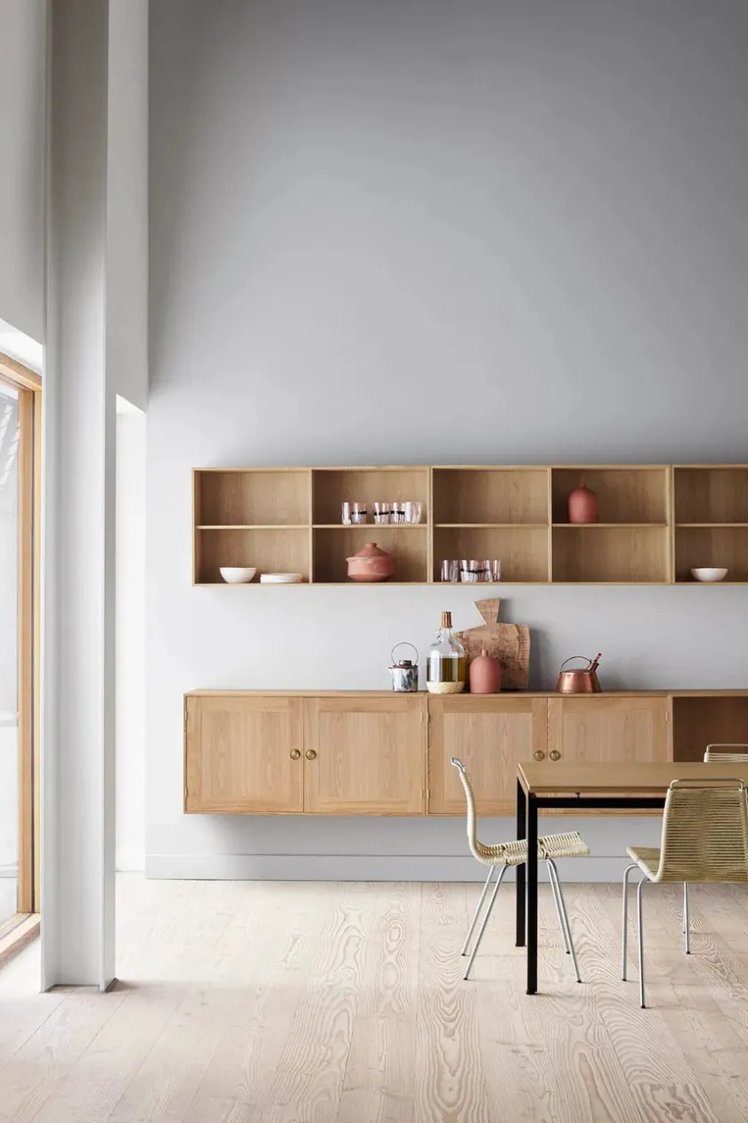 Carl Hansen & Søn FK63 Reol med hylder, oprejst fra> Reoler