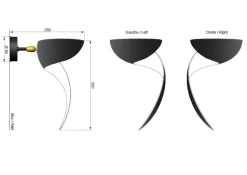 Editions Serge Mouille Flame Small Wall Lamp af Serge Mouille><noscript><img width=