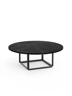 New Works Florence sofabord Ø90, black marquina fra> Sofaborde