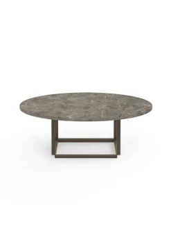 New Works Florence Sofabord Ø90, gris du marais/beige grey fra> Sofaborde