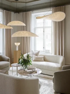 New Works Florence Sofabord Ø90, gris du marais/beige grey fra><noscript><img width=