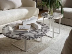 New Works Florence sofabord Ø90, white viola fra> Sofaborde