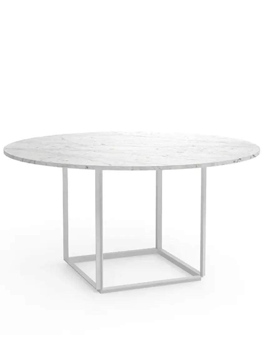 New Works Florence Spisebord Ø145, gris du marais/beige grey fra> Spiseborde