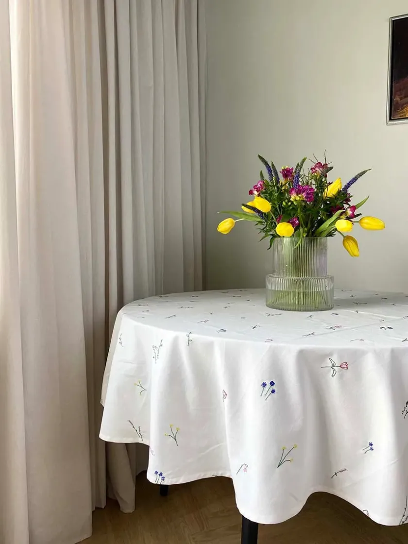 Blåmst Flower Dug, Rund fra> Gaver Til Hende|Køkkentekstiler