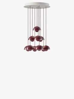 &Tradition Flowerpot Chandelier VP10, 10 pendants reversed fra> Spots|Lysekroner