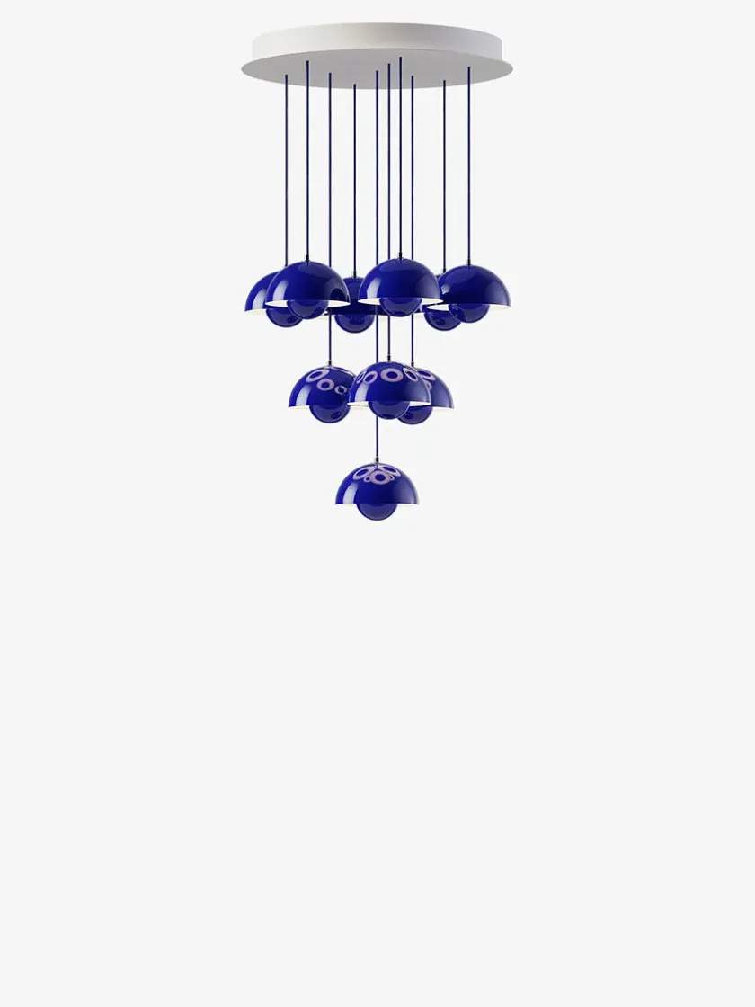 &Tradition Flowerpot Chandelier VP10, 10 pendants reversed fra> Spots|Lysekroner