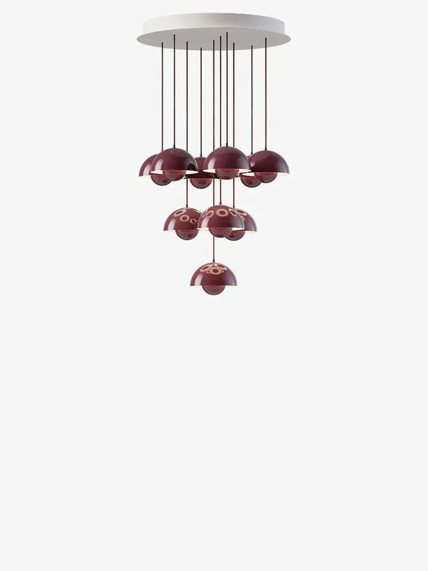&Tradition Flowerpot Chandelier VP10, 10 pendants reversed fra> Spots|Lysekroner
