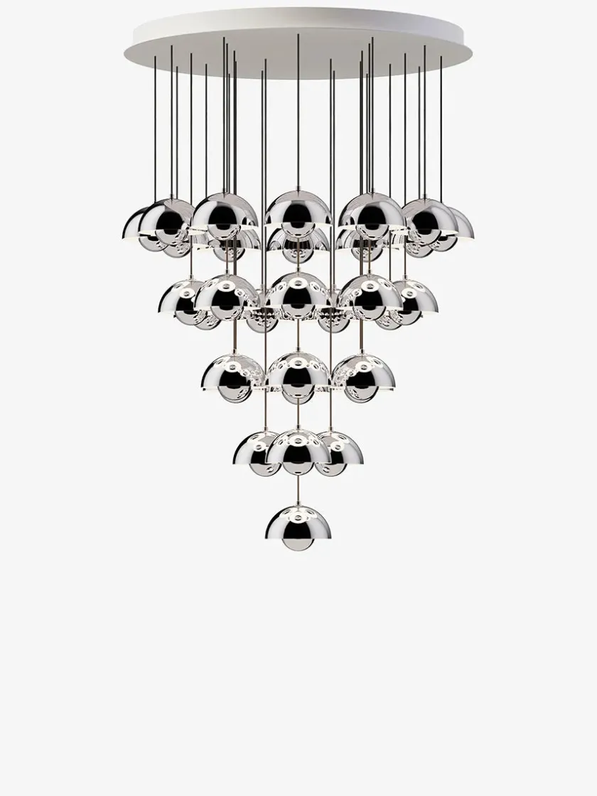 &Tradition Flowerpot Chandelier VP10, 10 pendants reversed fra> Spots|Lysekroner