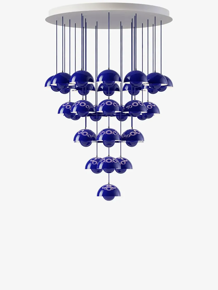&Tradition Flowerpot Chandelier VP10, 10 pendants reversed fra> Spots|Lysekroner