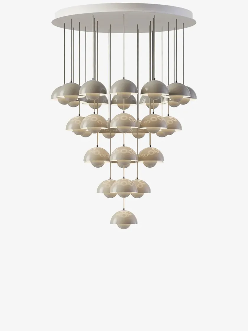 &Tradition Flowerpot Chandelier VP10, 10 pendants reversed fra> Spots|Lysekroner
