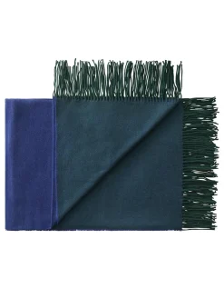 Silkeborg Uldspinderi Franja Plaid, green/blue fra> Gaver Til Ham|Puder Og Plaider