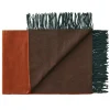 Silkeborg Uldspinderi Franja Plaid, green/orange fra> Puder Og Plaider