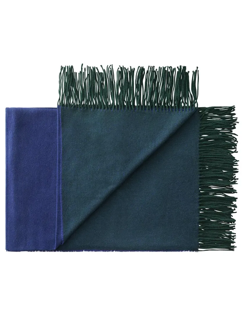 Silkeborg Uldspinderi Franja Plaid, green/orange fra> Puder Og Plaider