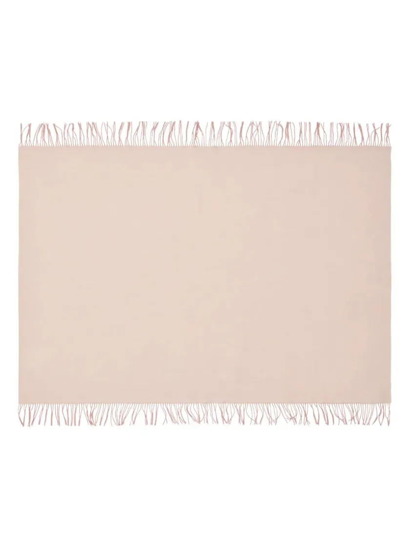 Silkeborg Uldspinderi Franja Plaid, pink/brown fra> Puder Og Plaider