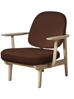 Fritz Hansen Fred Lænestol, lakeret eg fra> Loungestole|Lænestole