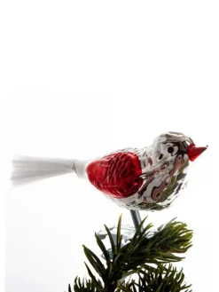 Brink Nordic Fugl m. Klemme 10 cm, sølvfarvet/grøn fra><noscript><img width=