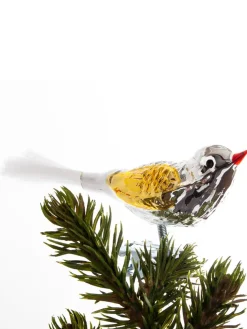 Brink Nordic Fugl m. Klemme 10 cm, sølvfarvet/rød fra><noscript><img width=