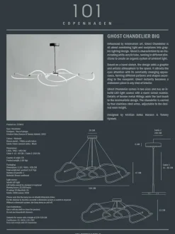 101 Copenhagen Ghost Chandelier, Big fra><noscript><img width=