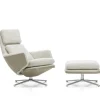 Vitra Grand Relax Lænestol inkl. Fodskammel, grey/beige fra> Fodskamler|Lænestole