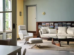 Vitra Grand Relax Lænestol inkl. Fodskammel, grey/beige fra> Fodskamler|Lænestole