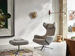 Vitra Grand Repos Lænestol, cream/dark brown fra><noscript><img width=