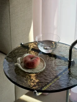 &Tradition Halten SH9 Sidebord, polished steel & smoked glass fra> Sideborde Og Små Borde